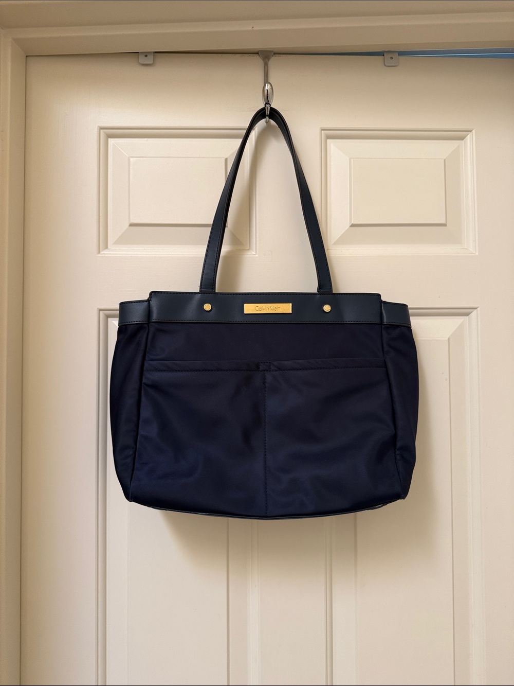 Calvin Klein Cecilia Navy Nylon Organizational Tote Travel Work